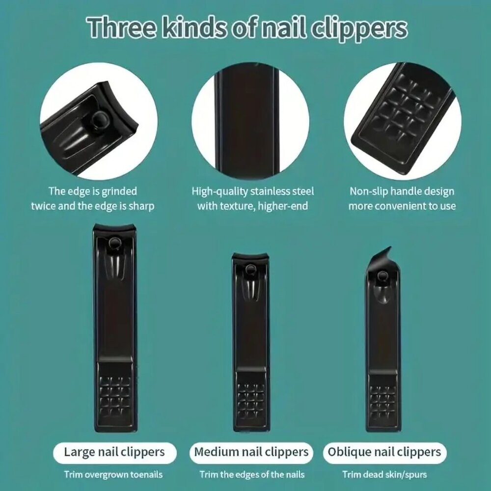 Black & Red Manicure Set - 10 pc set - Picture 5 of 5